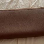 Michael Kors Brown Saffiano Full Zip Jet Set Continental Zip Leather Wallet EUC! Photo 9