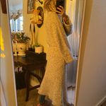 Handmade  one of a kind knit Long Gray Coat duster sweater Photo 7