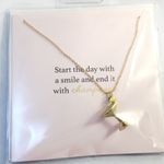BOUTIQUE Dainty Gold jewelry Champagne Martini Charm Inspirational Necklace Gift Green Photo 0