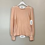 Halogen Women’s Blouson Sleeve Rib Crew Neck Sweater Pink Chintz Size Medium NWT Photo 6