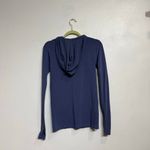 Free People  Blue Hooded Athletic Pullover Sz XS Photo 5