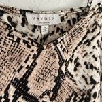 Hayden LA Brown Snakeskin Babydoll Top Camisole Adjustable Strap Date Night Y2K Photo 4