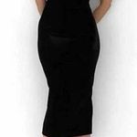 Rumored Runaway Black Velvet Cut Out Back Midi Party Dress Size Small Photo 1