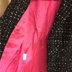 Women’s Blazer coat ‘Lily’ black white with pink Med vintage fitted made in USA Photo 3