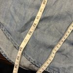 Andrea Jovine Andrea‎ Jovine Chambray Tencel Shirt Dress Blue Small Lightweight V-Neck Pockets Photo 12