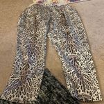 ATM pull on animal print silk pants M Brown Size M Photo 2