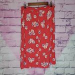 Madewell  DAISY SIDE BUTTON SKIRT IN RETRO STRIPE LIPSTICK RED KNEE LENGTH 2 Photo 1