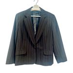 Kenneth Cole Women’s 2pc Striped Suit Black Business Casual Corpcore XL Photo 1