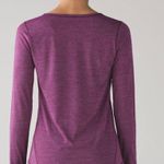 Lululemon   On Track Long Sleeve Heathered Aurora purple light luon  Photo 2