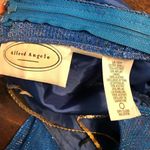 Alfred Angelo Vintage 90s  Long blue glitter v Neck crystal Formal dress‎ gown 8 Photo 5