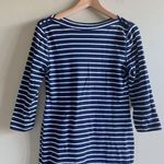 Ralph Lauren Lauren  Women’s Size S Navy Blue And White Striped Knit Dress Cotton Photo 1