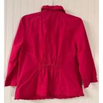 Dress Barn  jacket deep pink zip front sz large Photo 1