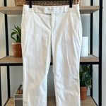 Banana Republic  Hampton Cropped Capri Mid-Rise White Woven Career Dress Pant, 4 Photo 0