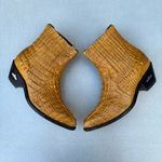 El General Alligator Embossed Orange Brown Western Cowboy Ankle Boots Size 10 Photo 3