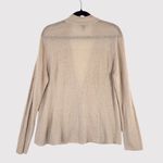 Eileen Fisher Womens Cardigan Beige Organic Linen Knit Long Sleeve Sweater Large Photo 1