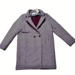 ZARA Basic Outwear Houndstooth Tailored Coat Wool Blend Large Photo 0