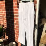 Jones New York  Sport White 100% Linen Pants Elastic Waist 10 Photo 9