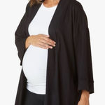 Beyond Yoga Black Open Mind Maternity Cardigan Size XS Photo 0