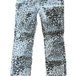 Mother Dazzler Jeans Gray Leopard‎ Print Mid Rise Ankle Straight Womens Sz 27 White Photo 0