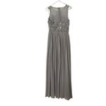 Altar'd State  GREY VUSEN BEADED SEQUIN EMBELLISHED MESH MAXI DRESS Size SMALL) Photo 2