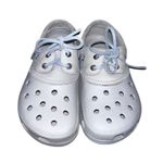 Crocs Islander Size 8 Pit Crew Sport Leather Croslite Boat Shoes Clog Photo 0