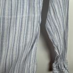 Sundry  Womens Gauzy Cotton Blue‎ Striped Button Up Shirt Sz 2 (M) Coastal Beachy Photo 3