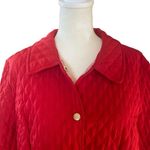 Briggs New York women's size 16 red snap front long sleeve collared quilt jacket Photo 5