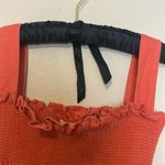 Capulet Revolve  Viviane Smocked Mini Dress Linen‎ in Papaya Size Medium Photo 5