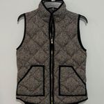 J.Crew  Vest Black and Cream with Gold Zipper Size XS Photo 0