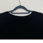 Athleta Merino Wool Blend Thermal Honeycomb Pullover Sweater Black Cozy Lounge Photo 4