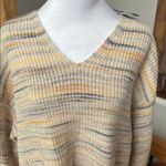 Michael Stars  Cream Gray Cozy Sweater Button Detail v-neck neutral Photo 6