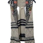 Anthropologie Moth ANTHRO Draw The Eye Tan Black Comb Mix Media Racerback Sweater Vest $128 EUC S/M Photo 9