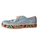 Keds Anthropologie Rifle Paper Co Rosalie Blue Embroidered Floral Sneakers 8.5 Photo 6