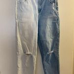 RSQ Womens Two Tone Multi Panel Crop Cropped Jeans 32x27 Waist 32” Size 30 Photo 0