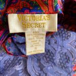 80s VINTAGE VICTORIAS SECRET FUNKY PSYCHEDELIC PAISLEY SLIP DRESS Purple Photo 2
