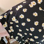 No Boundaries  Black Floral Daisy Button Up Blouse Photo 2