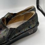 Alegria  Black Rainbow Circles Print Slip On Comfort Shoes 38 Platform Butterfly Photo 8
