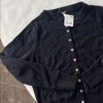 Free People NWT  Nocturnal Solid Cashmere Wool Cardigan Button Down Black XS $128 Photo 6