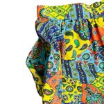 Vintage 70s Paisley Patchwork Wide Leg Pants Boho Hippie Handmade Size 26 Yellow Photo 5