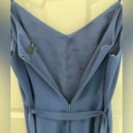 FORA Royal Navy Blue Belted Tie V Neck Romper Women’s Size S Photo 3