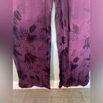 Forest Lily Plum Floral Design Flutter Sleeve Wide Leg Jumpsuit Size 4 Purple Photo 4