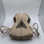 Eric Michael  argento Sandals gold platform ankle strip Spain size 38 US 7.5 786 Photo 8