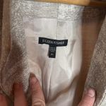 Eileen Fisher Taupe Illusion Jacquard Long Open Front Coat Size XL Photo 5