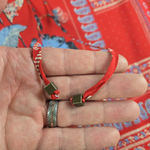 Anthropologie Vanessa Virginia Boho Bell Sleeve Mini Dress Red Blue Floral 100% Silk Size XS Photo 5