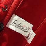 Frederick's of Hollywood  size 42 sweetheart red lace up corset red double laces Photo 10