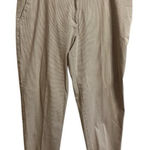Talbots Weekend Chino striped Cropped pants women’s size 16 tan and white Photo 0
