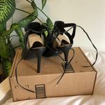 Brash open toe stiletto tie up heels Photo 2