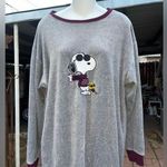 Old style Peanuts Snoopy Long Slip on Pajama Purple Photo 0