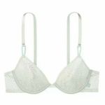 Victoria's Secret Sexy Tee Lace Unlined Demi Bra Mint Green Foil Stars size 36D Photo 5
