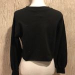 Beach Riot  Black Cropped Sweatshirt with Red Glitter Hearts, Size Large Photo 5